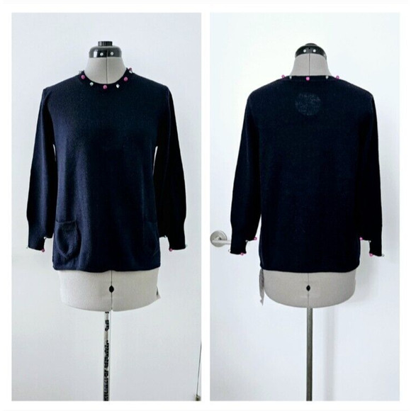 STEFANO MORTARI Italy embellished "resort ready" goop sweater nwt $480 it-40 / s - Picture 4 of 11